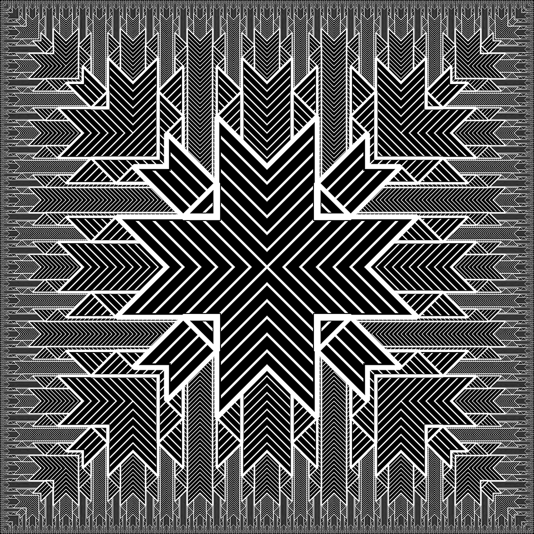 Black Fractal Tile